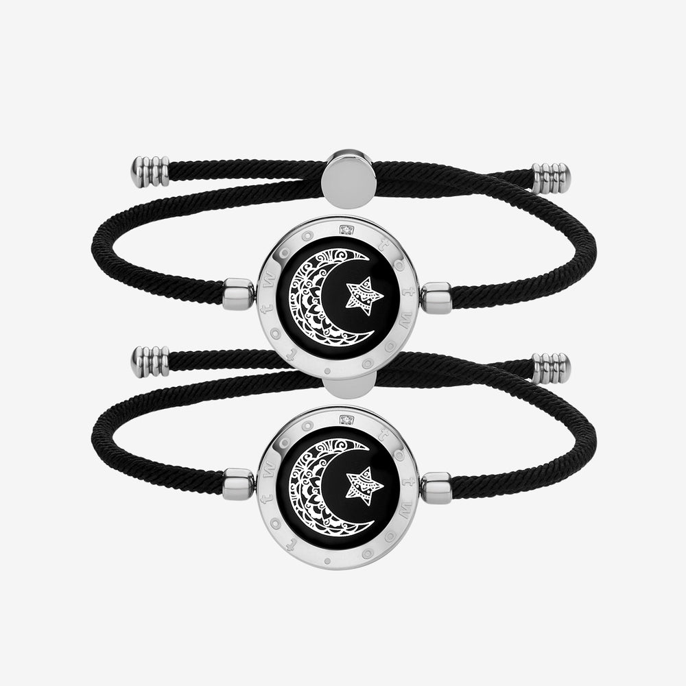 Moon & Star Touch Bracelets with Milan Rope