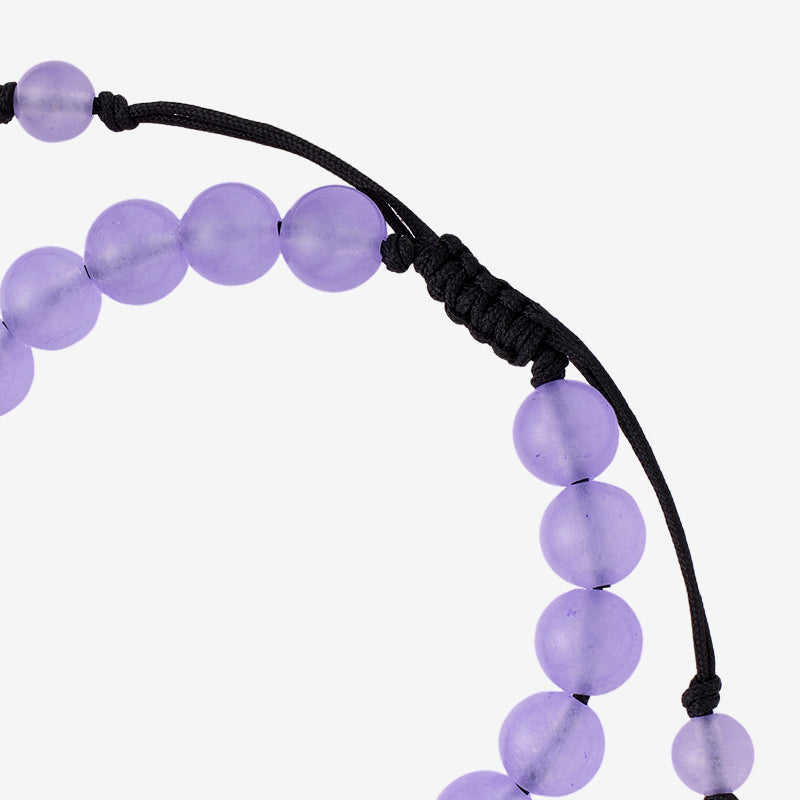 Sun&Moon Beaded Bracelets in Purple and Black