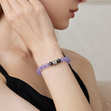 Sun&Moon Beaded Bracelets in Purple and Black
