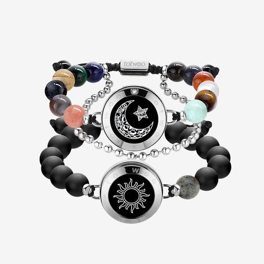 Sun&Moon Energy Touch Bracelets with 13 Types of Natural Beads
