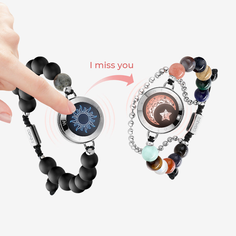 Sun&Moon Energy Touch Bracelets with 13 Types of Natural Beads
