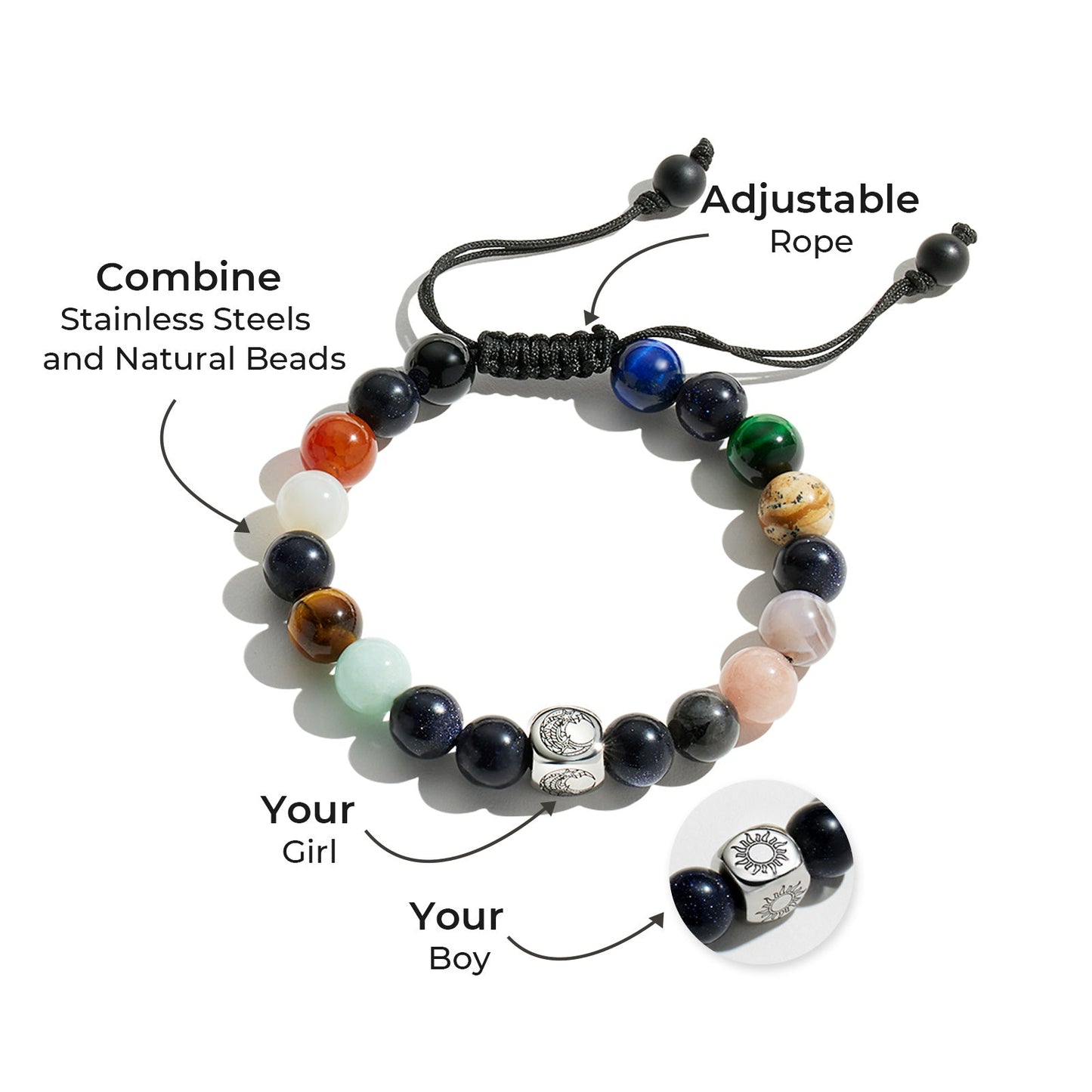 Planet Universe Stones Beaded Bracelets